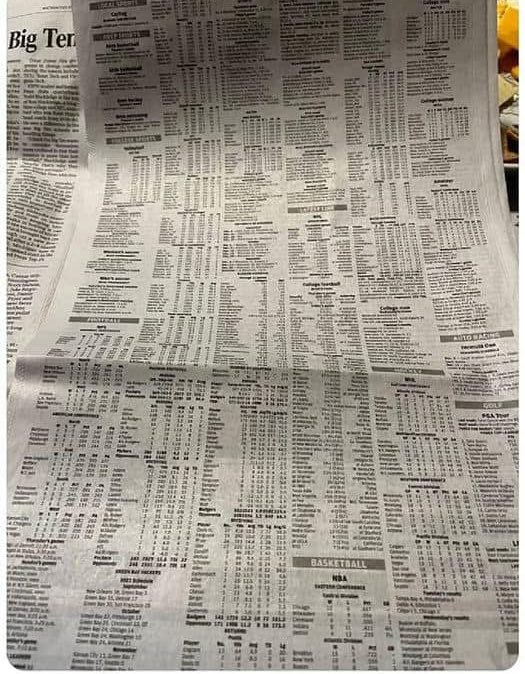 Anyone else miss the sports page?