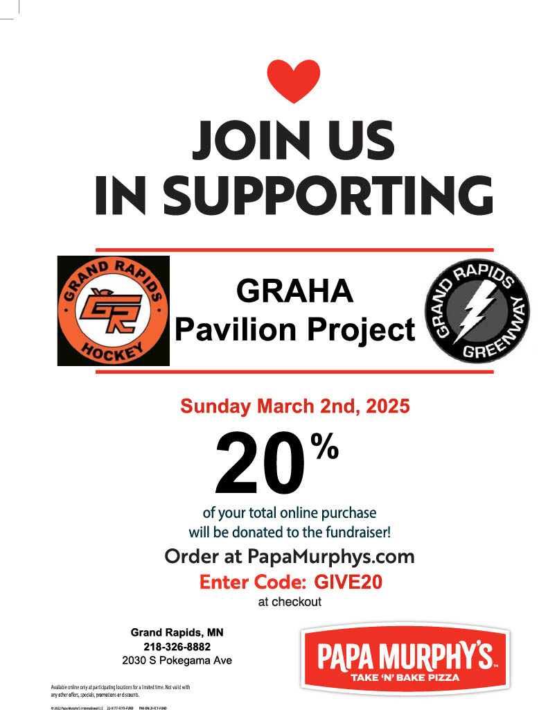 Your dinner plans are set for March 2nd!
See below for this awesome partnership with Papa Murphys and the GRAHA Pavilion Project!