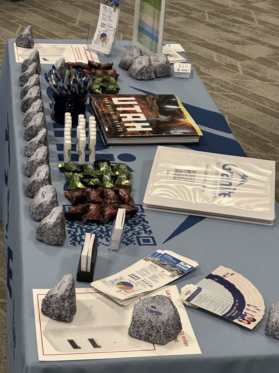 GraniteSchPsych's tweet photo. Come visit Granite School district at #NASP2025 (Booth 1122). We have information about our great district, swag, and a daily giveaway! ⁦@UtahSchoolPsych⁩ ⁦@nasponline⁩ ⁦@GraniteSchools⁩ https://t.co/KQy9rIW4rK