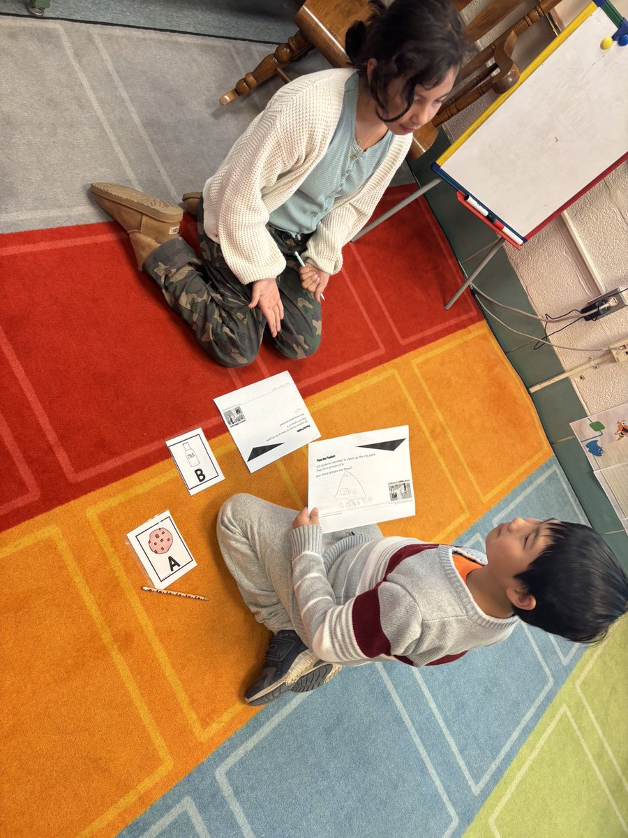 Milk and cookie partners discussed their strategy used to solve our word problem! Could they describe the idea their partner used during our discussion to show their listening skills?! <a href="/gbparkaacps/">Glen Burnie Park</a> <a href="/AACountySchools/">AACPS</a> <a href="/GBPESMath/">GBPES Math</a>