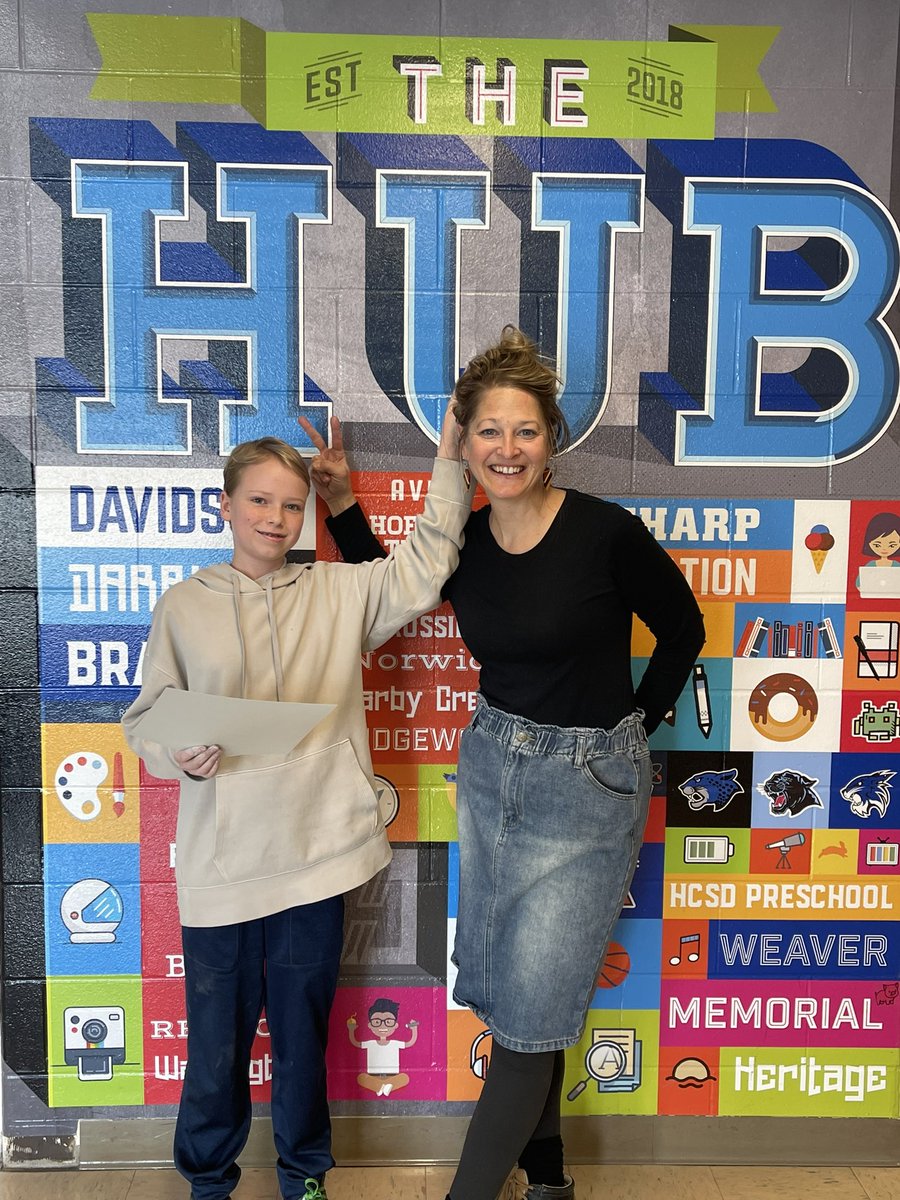 Congratulations to our Hub Hero Ross! Everyday is a great day with Ross in our classroom. @hcsd_ilc