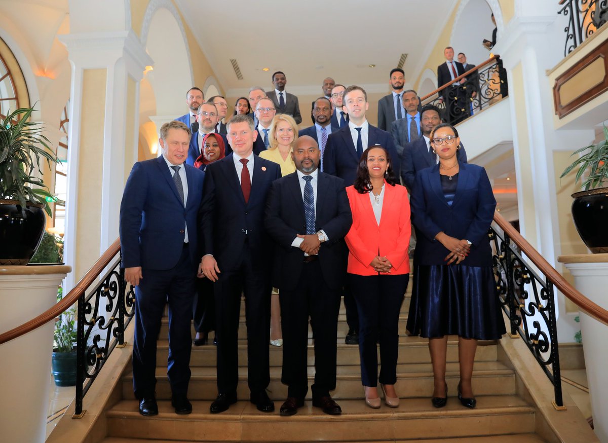 Held a fruitful discussion with a Russian Delegation led by H.E Maxim Reshetnikov, Minister of Economic Development of the Russian Federation, my counterpart for the Ethio-Russia Intergovernmental joint Commission. 
Both parties emphasized their commitment to further strengthen