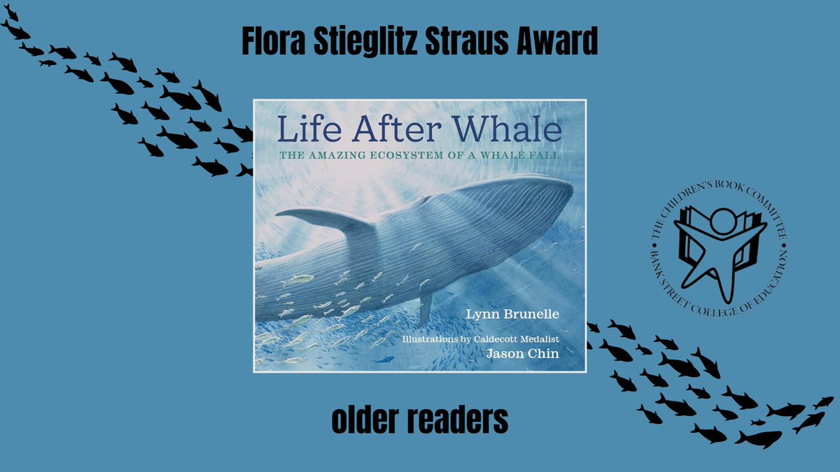 @bankstreetlibrary.bsky.social (@bankstreetlib) on Twitter photo š·
The 2025 Flora Stieglitz Straus Award (older readers) goes to "Life After Whale: The Amazing Ecosystem of a Whale Fall," by Lynn Brunelle, illustrated by Jason Chin. <a href="/bankstreetedu/">Bank Street College</a> <a href="/NealPorterBooks/">Neal Porter</a> #kidlit #bankstreet #bankstreetccl #bankstreetcbc š·
The 2025 Flora Stieglitz Straus Award (older readers) goes to "Life After Whale: The Amazing Ecosystem of a Whale Fall," by Lynn Brunelle, illustrated by Jason Chin. <a href="/bankstreetedu/">Bank Street College</a> <a href="/NealPorterBooks/">Neal Porter</a> #kidlit #bankstreet #bankstreetccl #bankstreetcbc