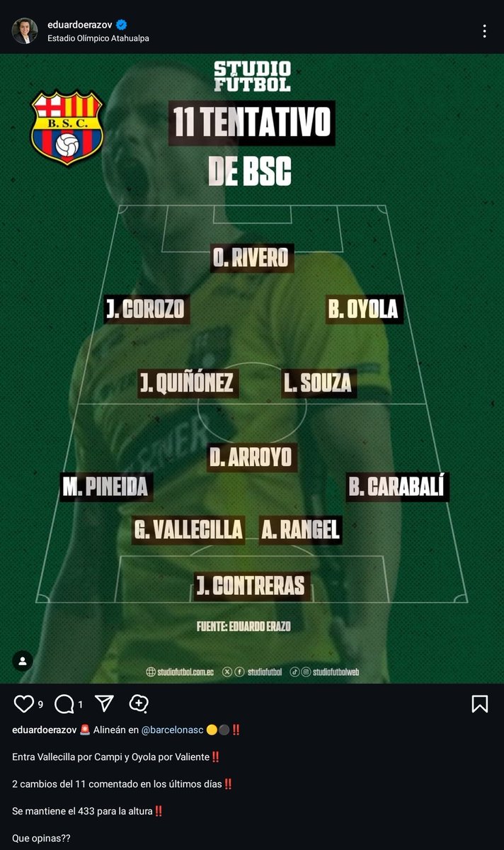 santi1925_'s tweet photo. @eduardoerazov @BarcelonaSC Ese es https://t.co/BNetMl9Ql4