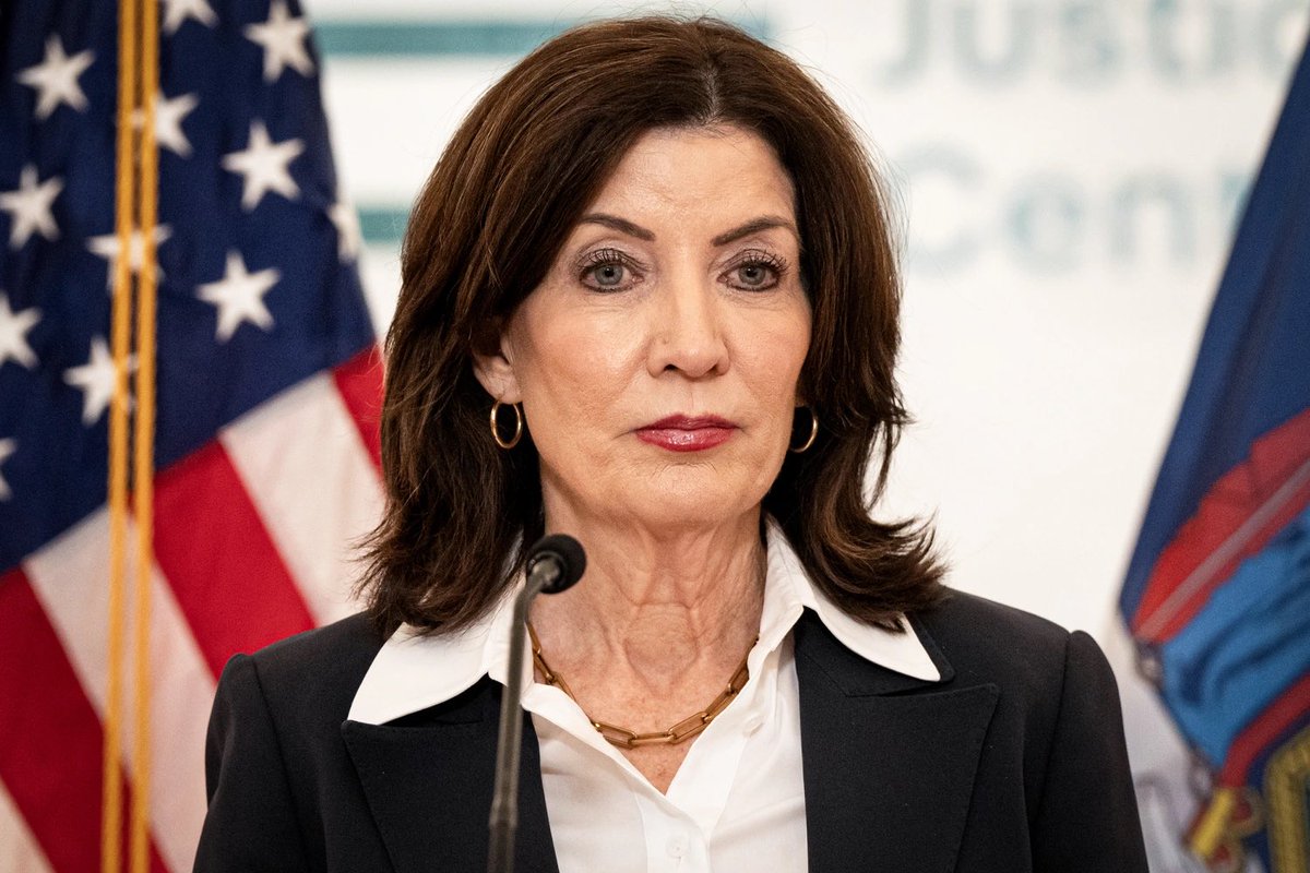 nicksortor's tweet photo. 🚨 Gov. Kathy Hochul is throwing a FIT that President Trump just axed New York’s congestion pricing, saying it will result in budgetary issues.

How about cancelling the $12 BILLION you’re spending on illegals if you’re worried about the budget, Kathy?

That’d be a fantastic start!