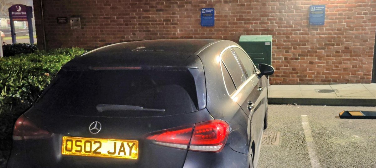 Lushy (@martspeed) on Twitter photo Another <a href="/premierinn/">Premier Inn</a> and another German car in the 'Disabled Parking Bay' without displaying a blue badge. I'd be disappointed if there wasn't one 🤣 #nameandshame Another <a href="/premierinn/">Premier Inn</a> and another German car in the 'Disabled Parking Bay' without displaying a blue badge. I'd be disappointed if there wasn't one 🤣 #nameandshame