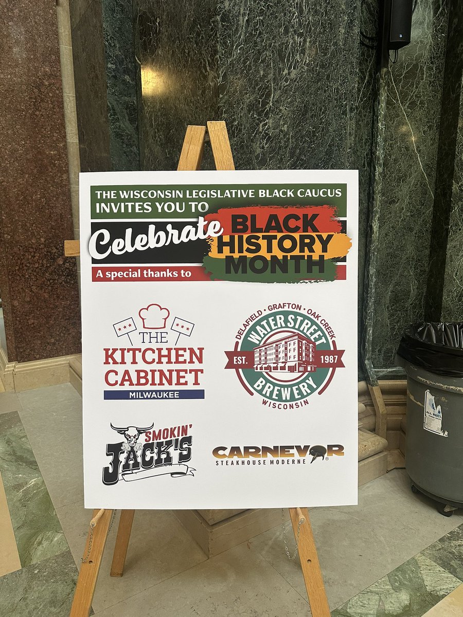 MKE Kitchen Cabinet (@mkekitchencab) on Twitter photo Great event today at the Wisconsin State Capitol celebrating Black History Month! Local Milwaukee restaurants came to Madison to provide lunch to legislators! Thanks to Kompali, <a href="/SmokinJacksBBQ/">Smokin' Jack's</a> <a href="/CarnevorMKE/">Carnevor</a> <a href="/waterstreetbrew/">WaterStreetBrewery</a> <a href="/3rdStMarketHall/">3rd Street Market Hall</a> <a href="/theRealWRA/">WisconsinRestaurants</a> <a href="/TheFirm_LLC/">The Firm, LLC</a> Great event today at the Wisconsin State Capitol celebrating Black History Month! Local Milwaukee restaurants came to Madison to provide lunch to legislators! Thanks to Kompali, <a href="/SmokinJacksBBQ/">Smokin' Jack's</a> <a href="/CarnevorMKE/">Carnevor</a> <a href="/waterstreetbrew/">WaterStreetBrewery</a> <a href="/3rdStMarketHall/">3rd Street Market Hall</a> <a href="/theRealWRA/">WisconsinRestaurants</a> <a href="/TheFirm_LLC/">The Firm, LLC</a>