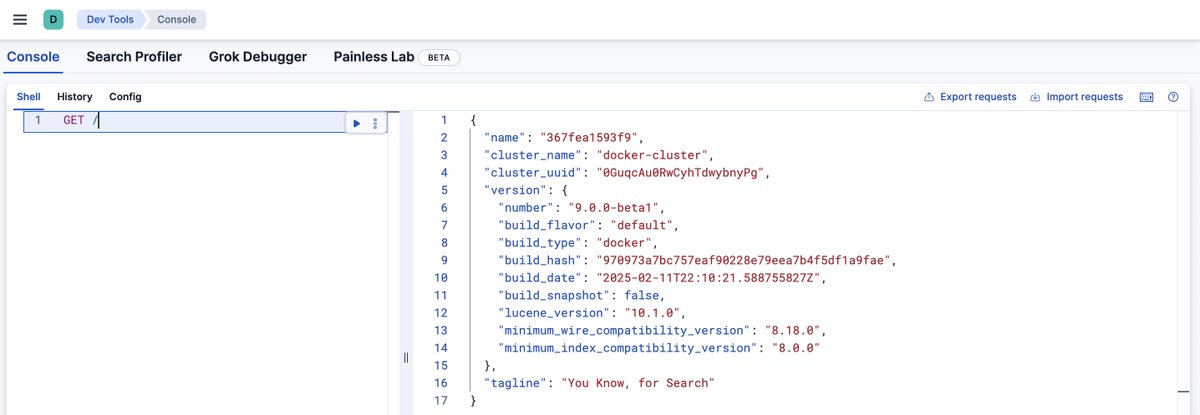 elasticsearch 9 is approaching and you can give it a spin 🌪️
more on features later (and also the release strategy with the remaining 8.x minors). but this is the easiest way to get going: