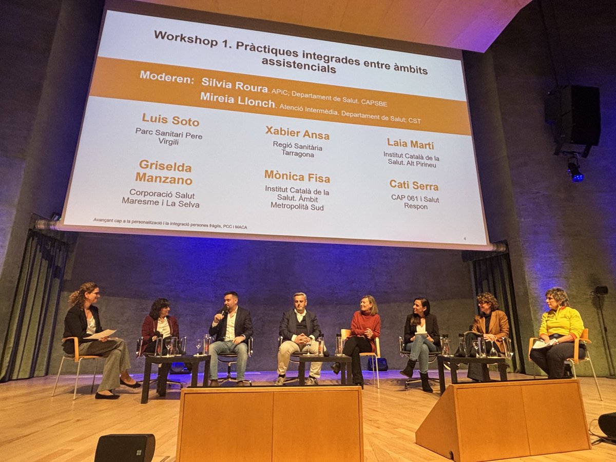 Moltíssimes gràcies a tots els ponents i assistents a la magnífica jornada d’avui sobre personalització i integració de l’atenció a les persones fràgils/PCC/MACA. Ha estat una gran oportunitat  per compartir aprenentatges i per seguir avançant en la transformació de sistema 💪💪