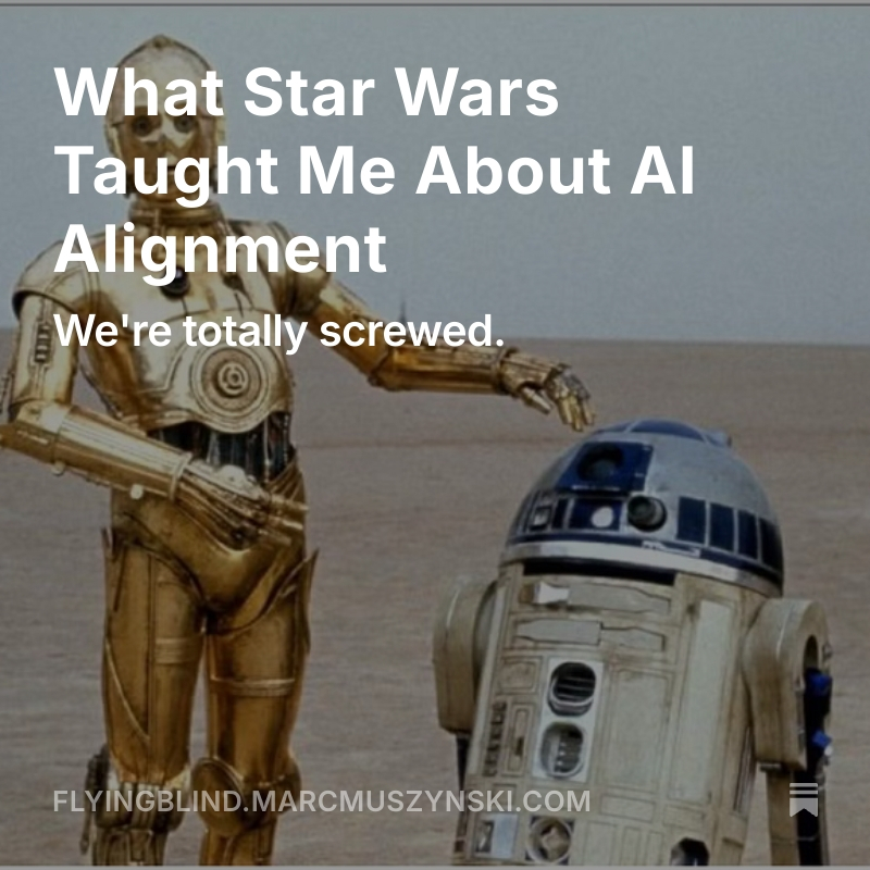 MarcMuszynski's tweet image. I turned to my favorite robots to ease my existential dread: flyingblind.marcmuszynski.com/p/star-wars-r2… #AI #StarWars