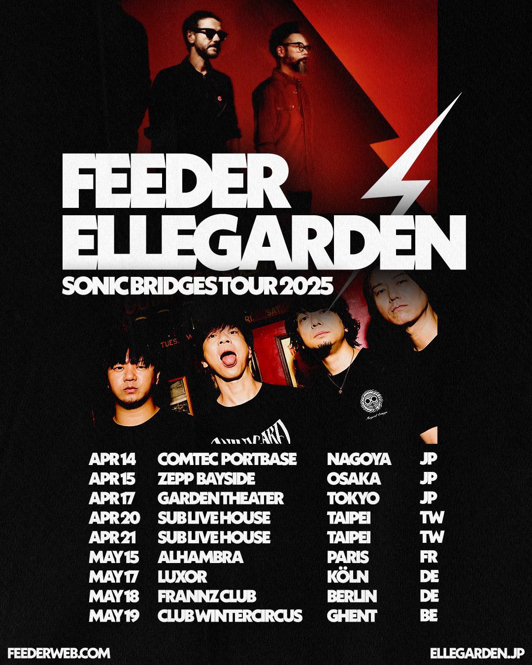 F*キ様 ELLEGARDEN SONIC BRIDGES TOUR ポスター F*キ様 ELLEGARDEN SONIC BRIDGES TOUR ポスター FEEDER x