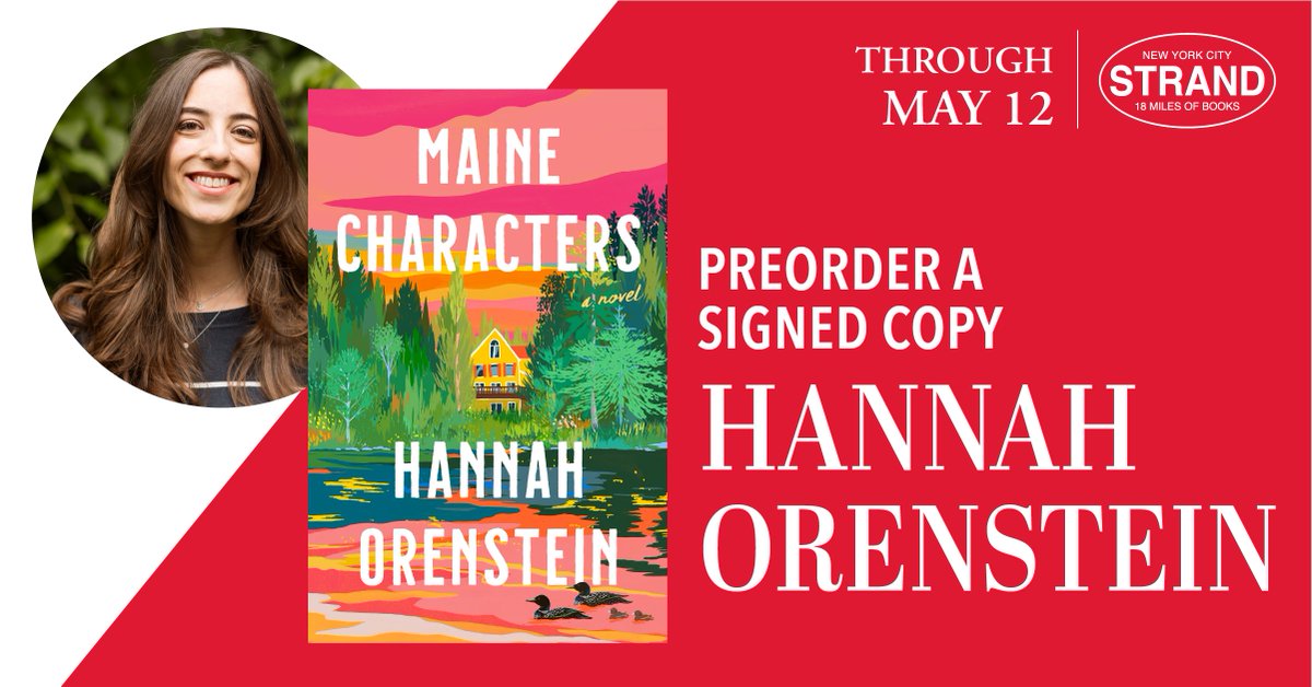 Dutton Books (@duttonbooks) on Twitter photo This is your chance to snag a signed copy of MAINE CHARACTERS by <a href="/hannahorens/">Hannah Orenstein</a>! Preorder your copy from <a href="/strandbookstore/">Strand Book Store</a> now: bit.ly/4k79CWX This is your chance to snag a signed copy of MAINE CHARACTERS by <a href="/hannahorens/">Hannah Orenstein</a>! Preorder your copy from <a href="/strandbookstore/">Strand Book Store</a> now: bit.ly/4k79CWX