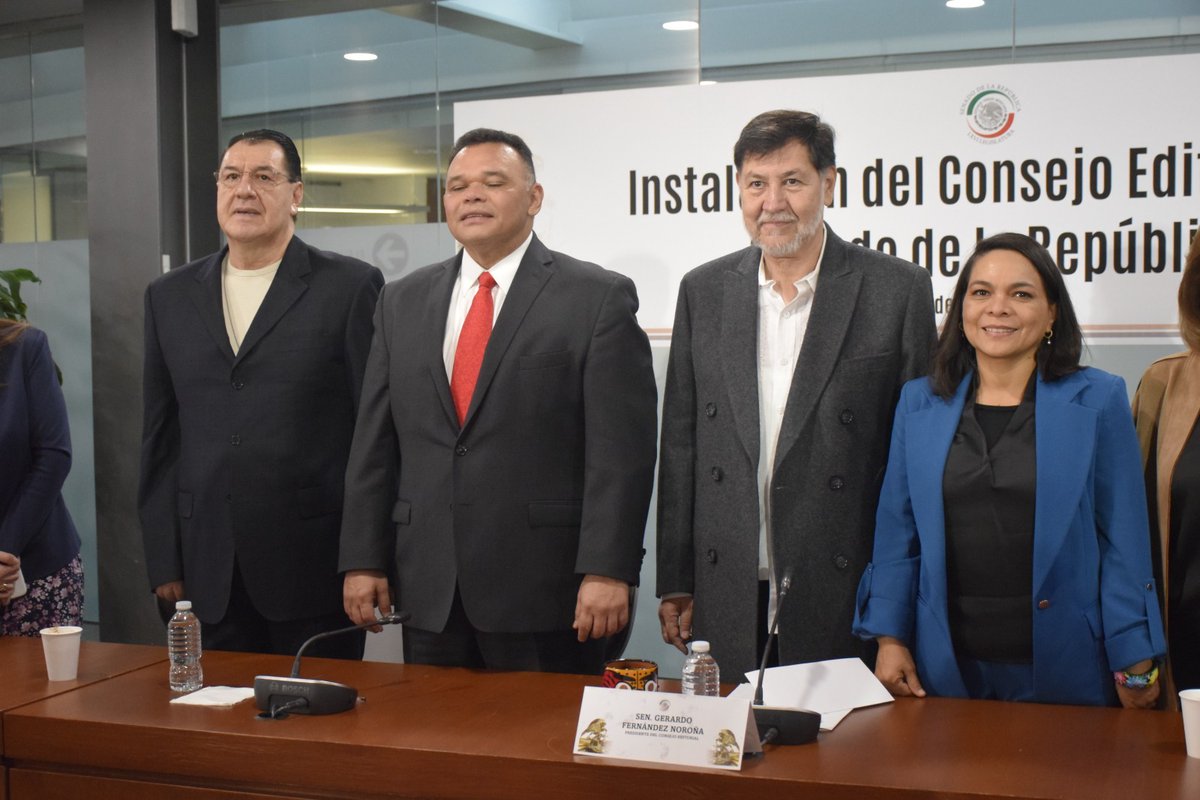 Como Presidenta de la Comisión de Cultura del <a href="/senadomexicano/">Senado de México</a>, felicito a mi compañero Senador y Presidente de la Mesa Directiva, <a href="/fernandeznorona/">Fernández Noroña</a>, por asumir la Presidencia del Consejo Editorial de esta Cámara. Le deseo el mayor éxito en su gestión, junto a todo el Consejo, y