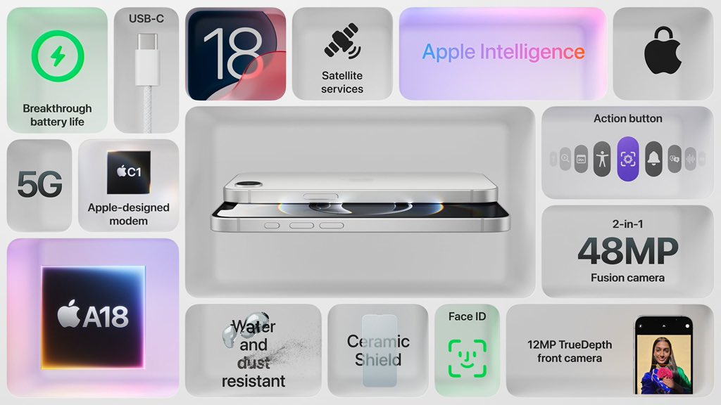 ZoneTech0's tweet image. آبل تعلن عن آيفون 16e بسعر 900 الف !!

• معالج A18 
• كاميرا أساسية 48MP
• شاشة 6.1 بتردد 60hz!
• السعر يبدأ من 599 دولار لذاكرة 128GB 

رأيكم؟

#Zone_Tech #iPhone