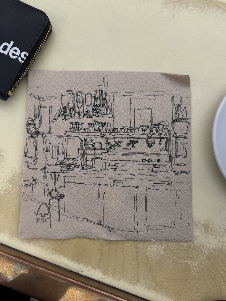 sketched this cute old bar