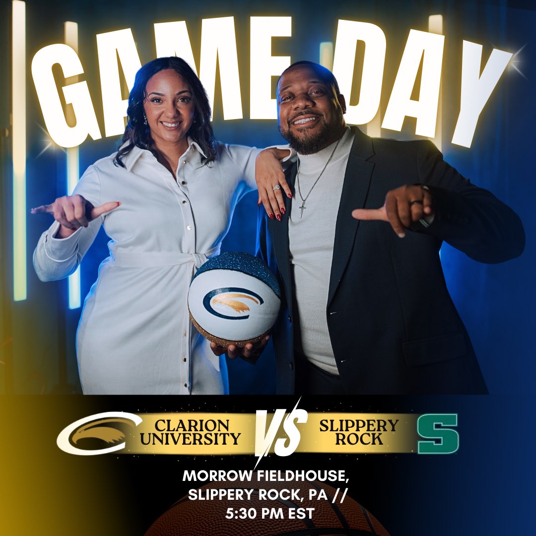 ‼️LAST TIME ON THE ROAD‼️

⏰ - 5:30 PM EST 

📍- Morrow Fieldhouse, Slippery Rock, PA

📺 - psacsportsdigitalnetwork.com/clarion/

📊 - rockathletics.com/sidearmstats/w…

#ontheroad #gameday #psac #conferenceplay #wbb #womensbasketball #clarionuniversity