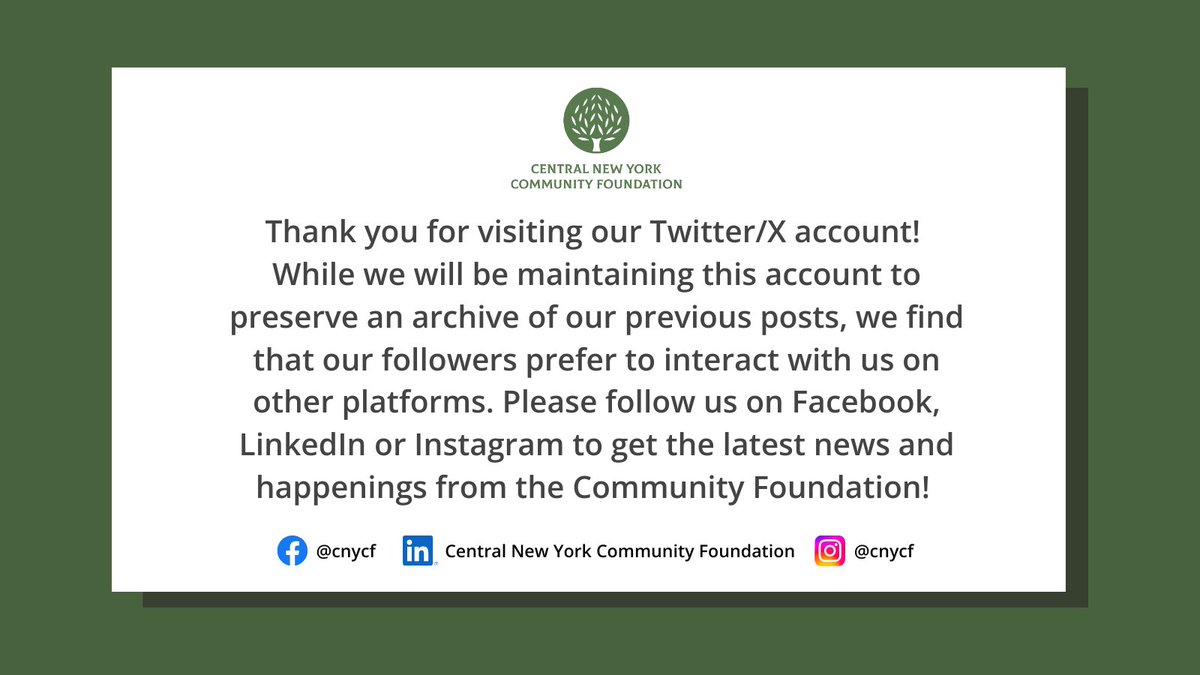Central New York Community Foundation tweet media