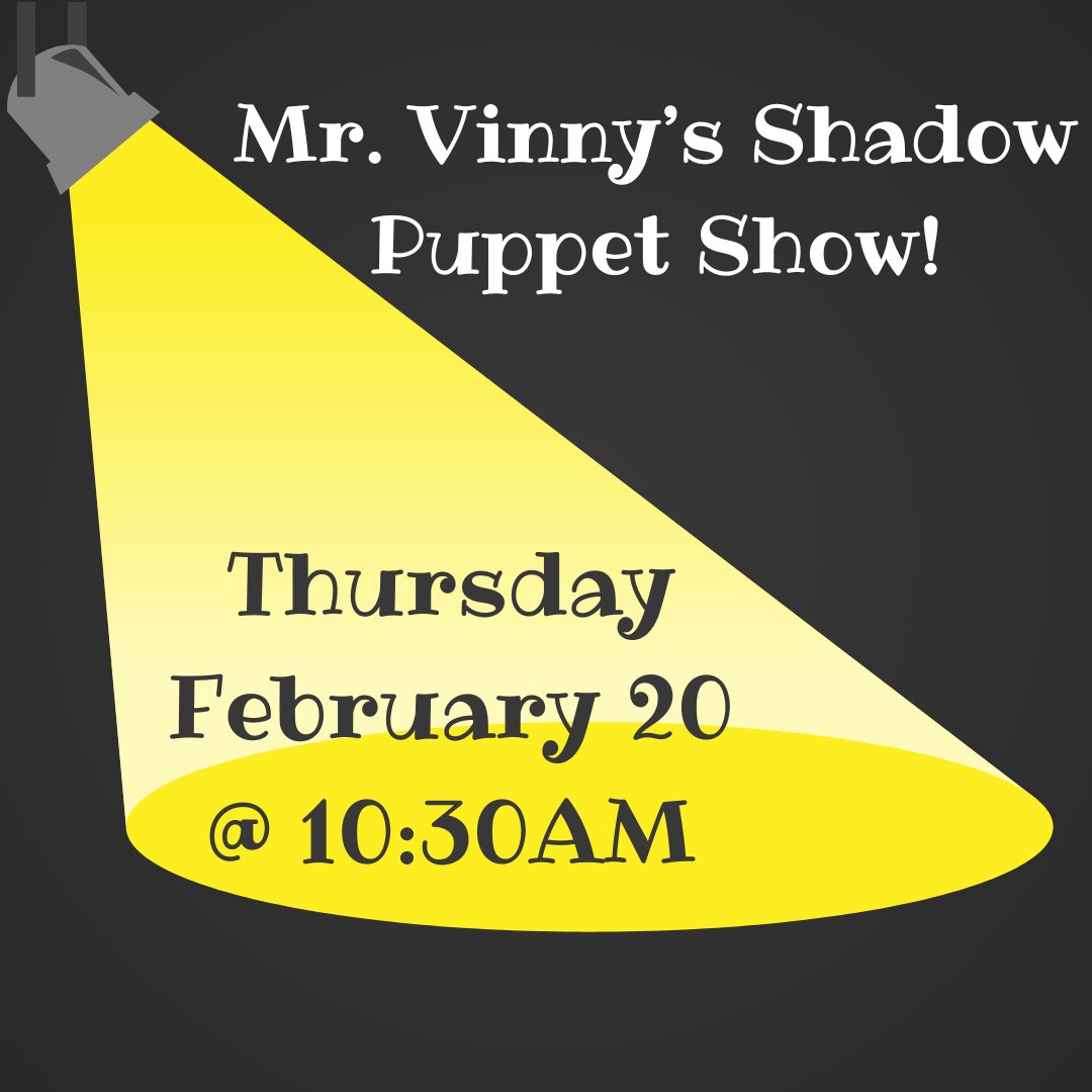 FrkPublicLib's tweet image. It&apos;s #schoolvacationweek! Check out these events!
PJ Storytime 2-19 @ 6PM
Mr Vinny Shadow Puppets 2-20 @ 10:30AM
Junto Meeting 2-20 @ 6:30PM
The BaNannies 2-21 @ 10:30AM
Teddy Bear Workshop 2-21
and then we have the weekend events...
#franklinma #libraryprograms