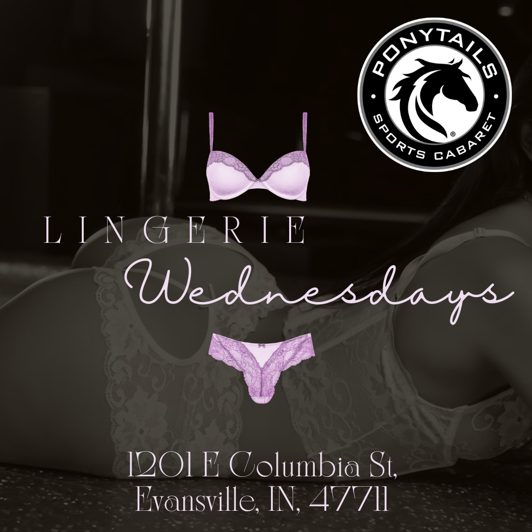 Come see our beautiful ladies tonight!
We're not wearing much more than lace and a smile. 💋💋💋
.
.
.
.
.
.
#LINGERIE #garterbelts #stockings #humpday #wednesday #lingerienight #highheels #ponytails #evansvilleIN
