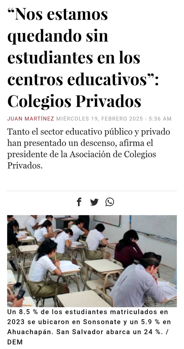 ¡Alarmante!
Las autoridades competentes deben actuar y estudiar este suceso.
¿Que está pasando en los ambientes familiares de estos chicos?
<a href="/CONAPINA_sv/">CONAPINA</a> <a href="/lindaamaya9/">Linda Amaya de Morán 🇸🇻</a>
<a href="/JMauricioPineda/">José Mauricio Pineda R.</a> <a href="/EducacionSV/">Ministerio de Educación</a> 
<a href="/GRperezalonso/">Gabriela de Bukele</a> <a href="/nayibbukele/">Nayib Bukele</a>