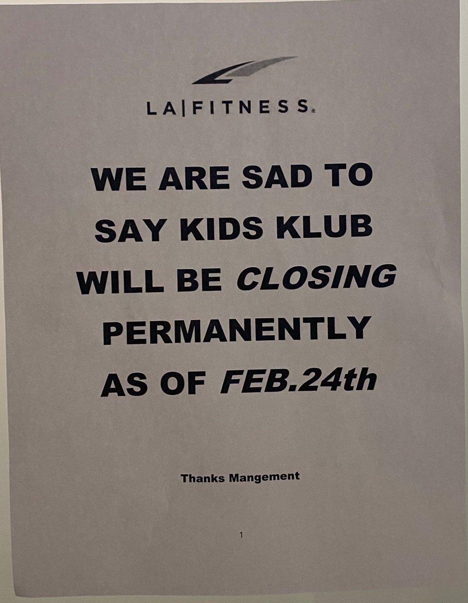 Jenodd's tweet photo. I joined @LAFitness for the kids club last month. We make plans and corporate laughs. https://t.co/1EvgYrzAXy