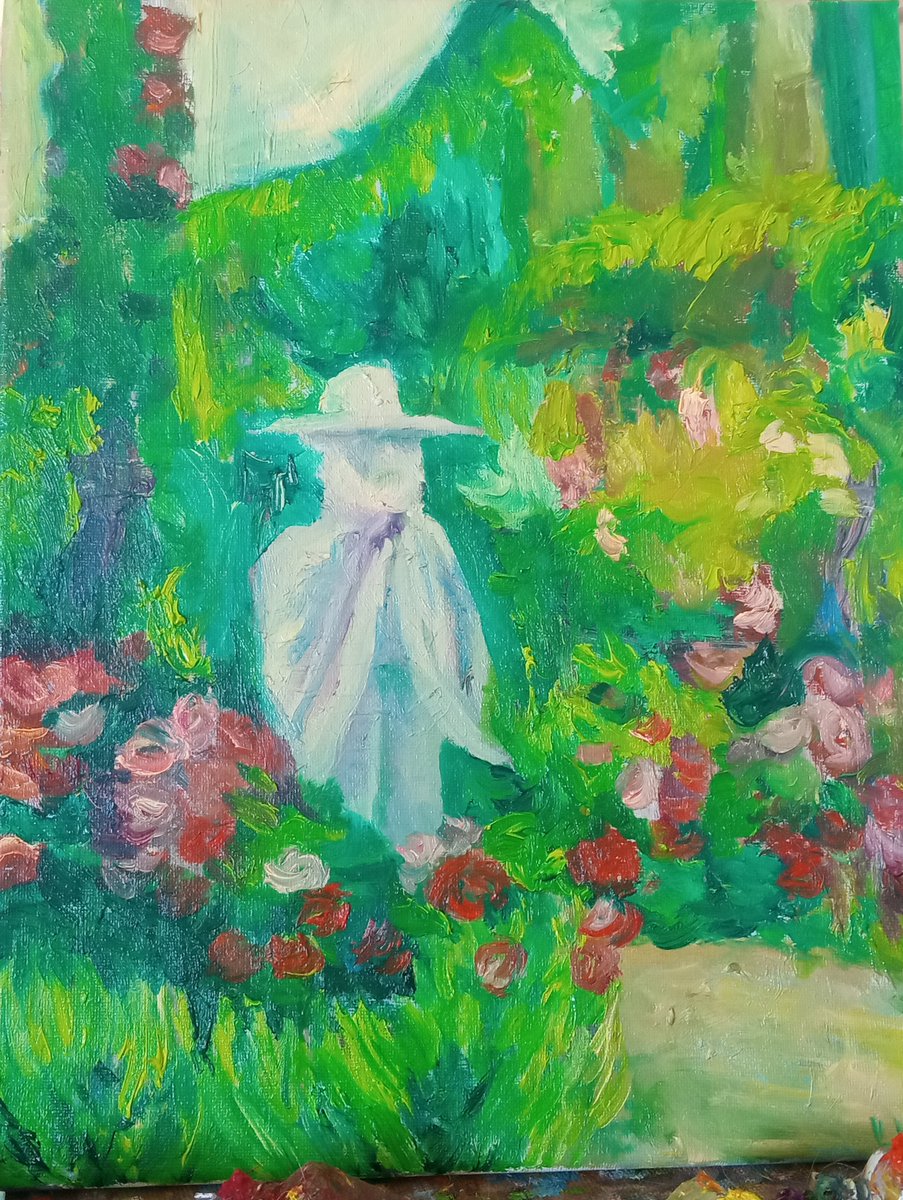 NingeeLight's tweet photo. Thinking About Monet I painting in impressionist style. Monet in his Garden https://t.co/NcFxPQymDw