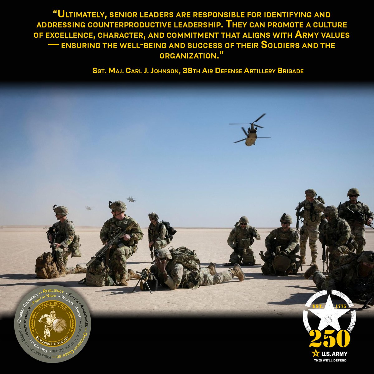 USArmyWHC's tweet photo. #WarfightingWednesdays 

#SoldierLethality #AlwaysLethal #Readiness #BeAllYouCanBe @38thADA @CSM_TJHolland @USArmySMA  @USArmy https://t.co/TTrIzXgwGv
