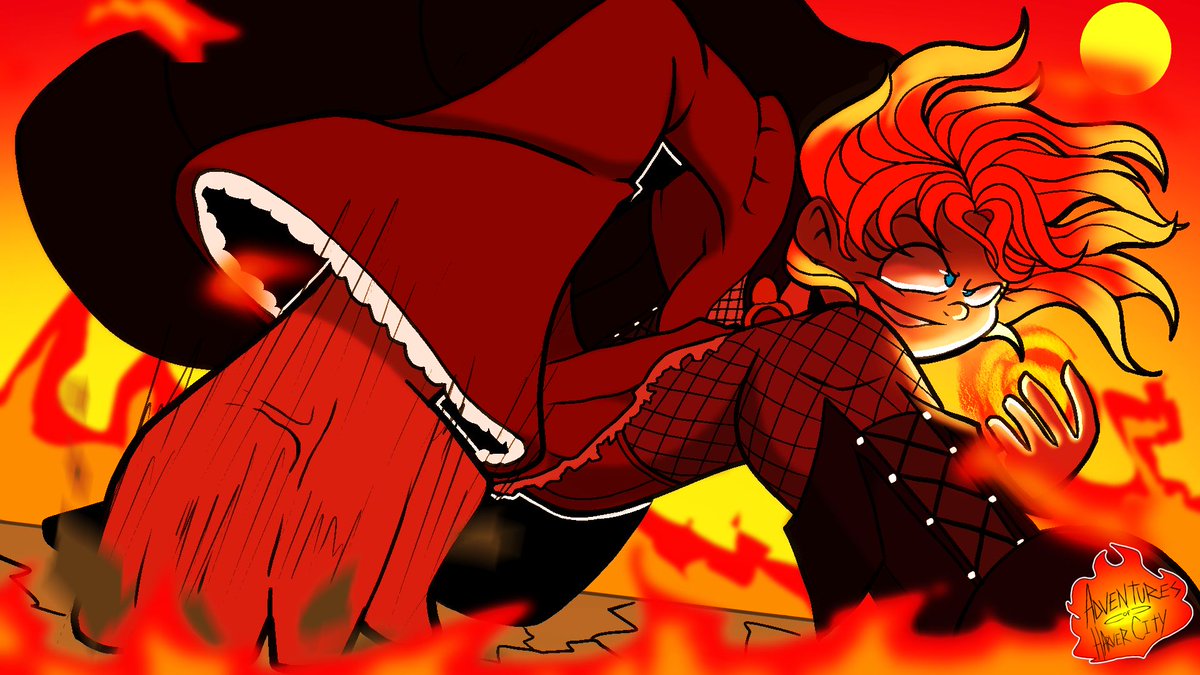 "Turn up the heat, it's about to get HOT in here!" 

Meet Harver City's main superhero, Expelladreon Callion! She's always raving for a fight and never steps down to a challenge! She's the cocky, outgoing ball of energy with explosive fire power!

#TheAdventuresofHarverCity