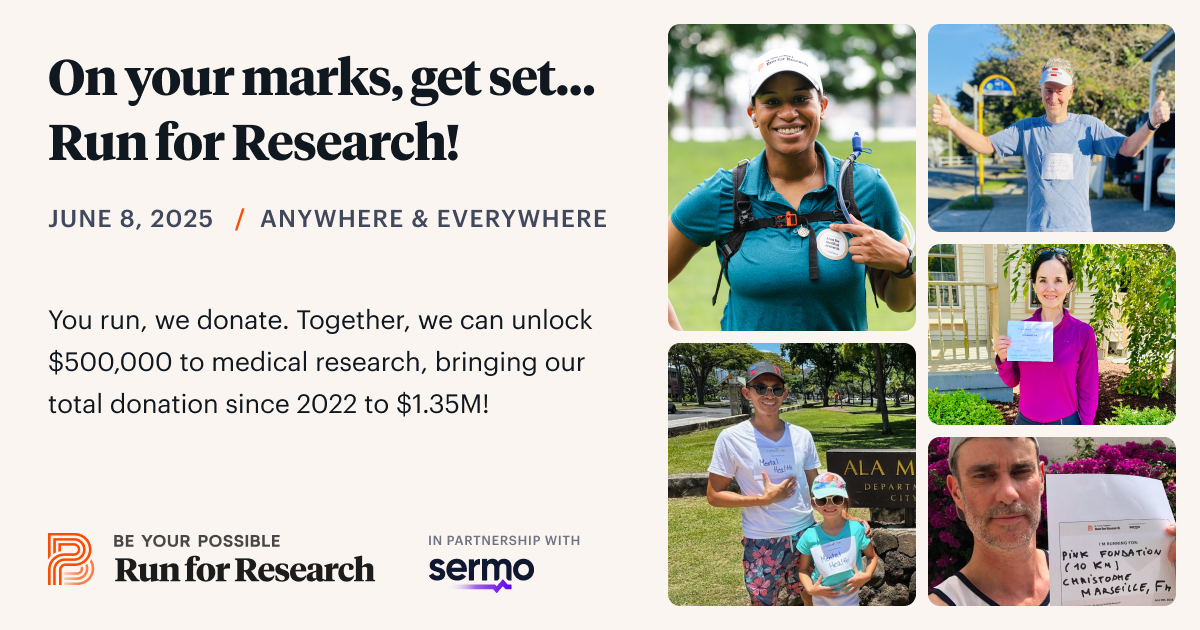 Dust off your sneakers! 🏃‍♀️ Run for Research is back for year 4, and we're aiming to unlock $500k for medical research! No fundraising required. Just lace up &amp; run on June 8th. Sign up today: bit.ly/3WZs9ug

#RunForResearch #BeYourPossible