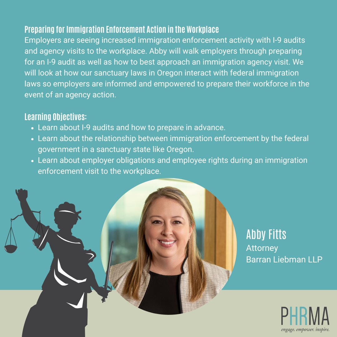 Immigration law changes are creating new challenges for employers. Don't miss our Legal Update Webinar on Feb. 26 to stay compliant with I-9 audits &amp; enforcement actions. 

🔗 Register Now: bit.ly/4bnf2tb

#ImmigrationLaw #HRCompliance #PHRMA #Webinar