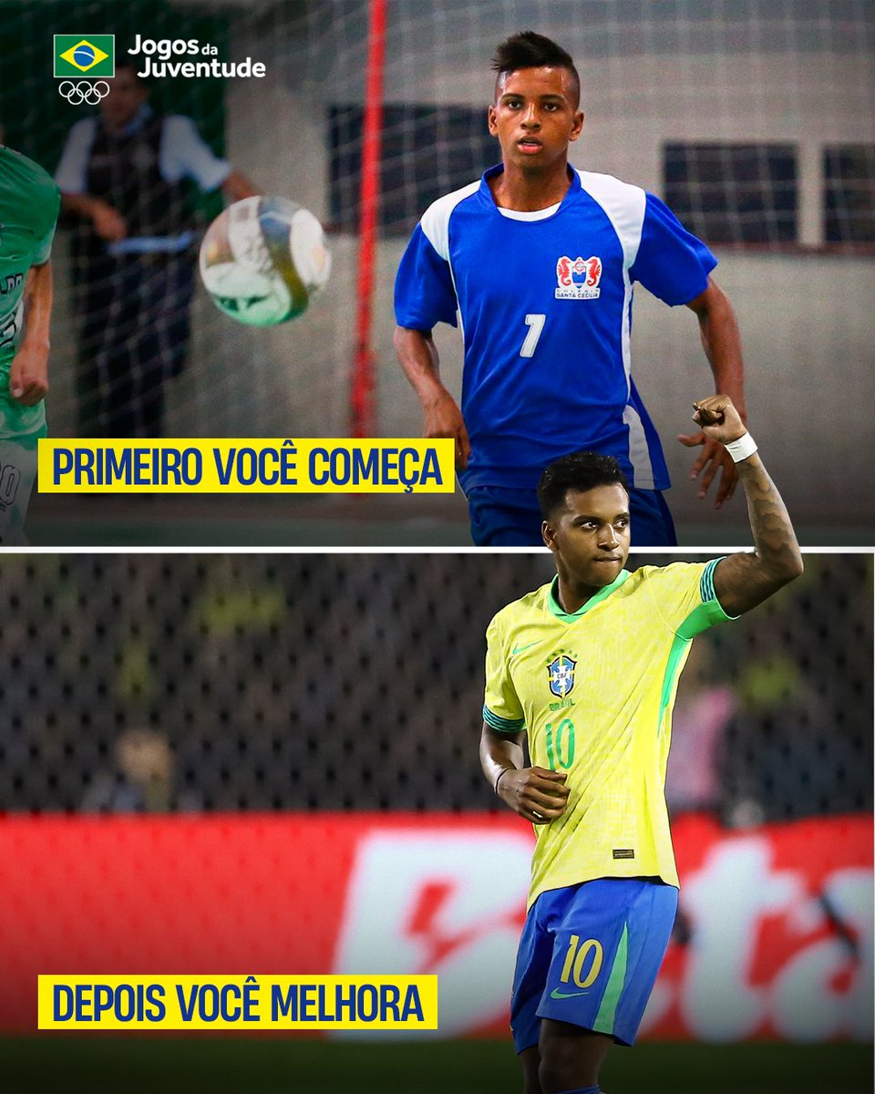 timebrasil's tweet photo. Dos #JogosDaJuventude para o mundo! ⚽

Sim, o raio caiu na competição de jovens mais tradicional do Brasil! ⚡ Rodrygo, craque da Seleção Brasileira e do Real Madrid, disputou o torneio em 2015.

Com o retorno do #futsal aos Jogos da Juventude, quem sabe uma nova estrela pode surgir nas nossas quadras? 👀