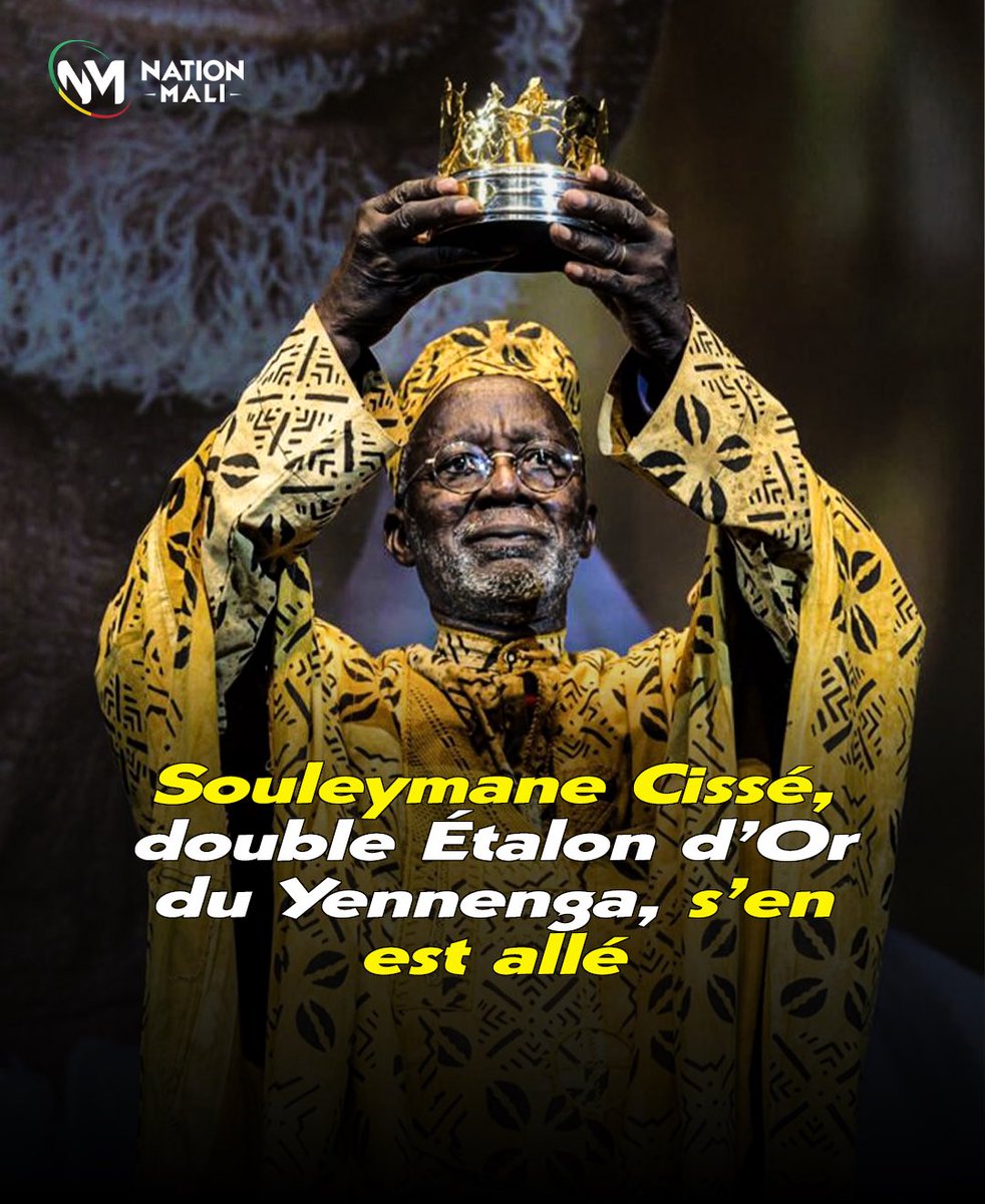 NationMali's tweet photo. 🇲🇱 Le cinéaste malien Souleymane Cissé est décédé. Double lauréat de l’Étalon d’or du Yennenga en 1978 et 1980, il avait été honoré au Festival de Cannes en 2023. Choisi comme président du jury du FESPACO 2025, il ne pourra finalement pas y participer.

Repose en paix. https://t.co/il3m4tv3y5