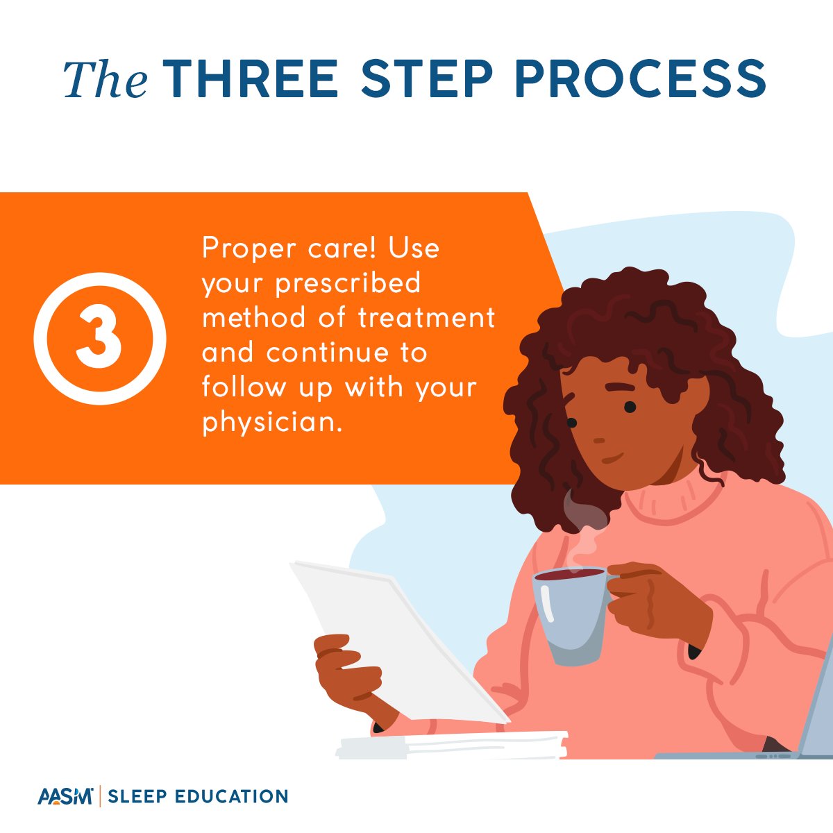 AASMorg's tweet photo. Struggling with sleep? 💤 Follow this simple three-step process to take control of your sleep health:

1️⃣ Get informed—learn about healthy sleep and common sleep disorders.
2️⃣ Seek help—talk to a healthcare provider about your sleep concerns.
3️⃣ Follow through—stick to your treatment plan and track your progress.

Better sleep starts with knowledge and action. Visit https://t.co/yMK4K4RfZh for more resources!