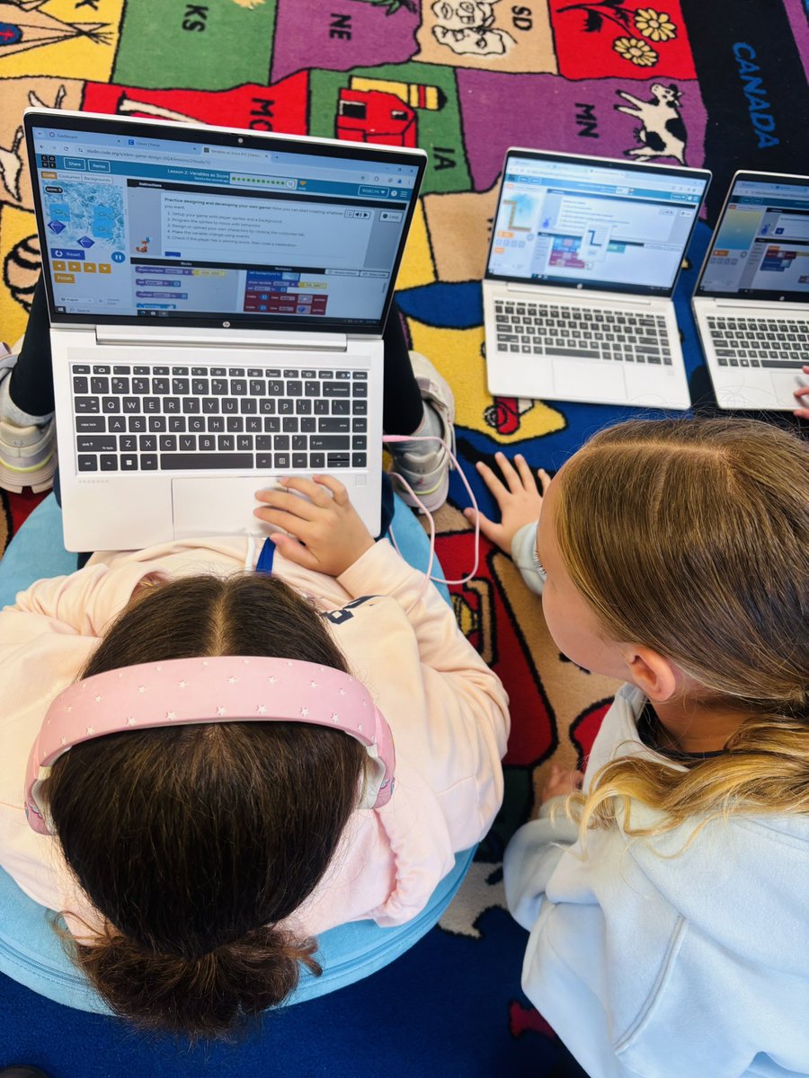 TBE_Tech's tweet photo. #Creative #coding N Gr5 #technologyclass @TommieBarfield @collierschools Ss code2create original game w #Elementary #GameDesign curriculum @codeorg ! #awesome @mrs_penasclass @ElizabethKerens https://t.co/qOvUVRRdGj