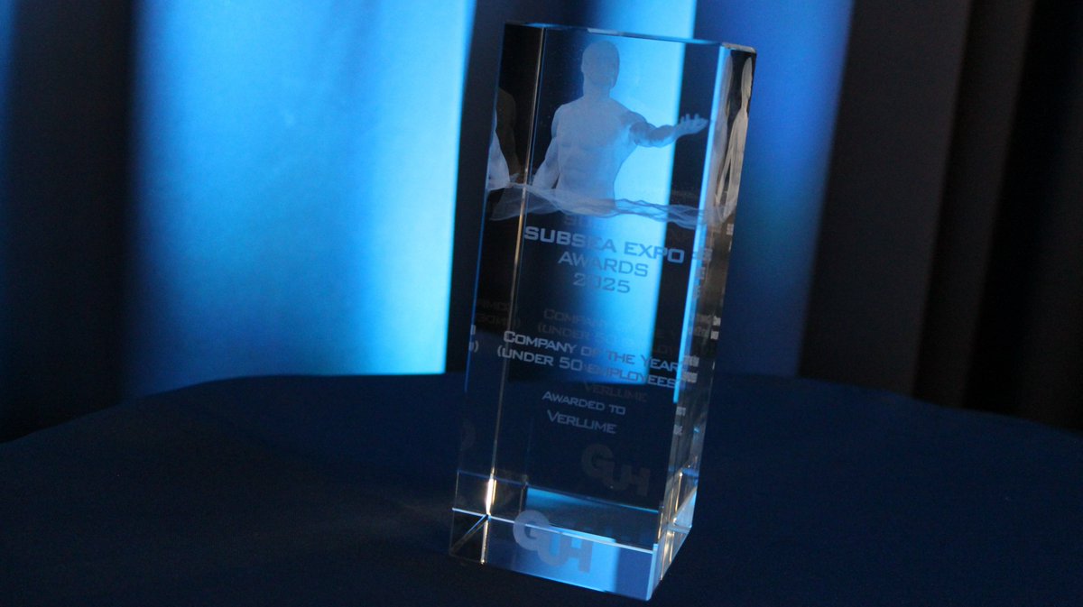 And the winner of the Company of the Year – under 50 employees is Aberdeen-based <a href="/verlume_world/">Verlume</a>
#SubseaExpoAwards
