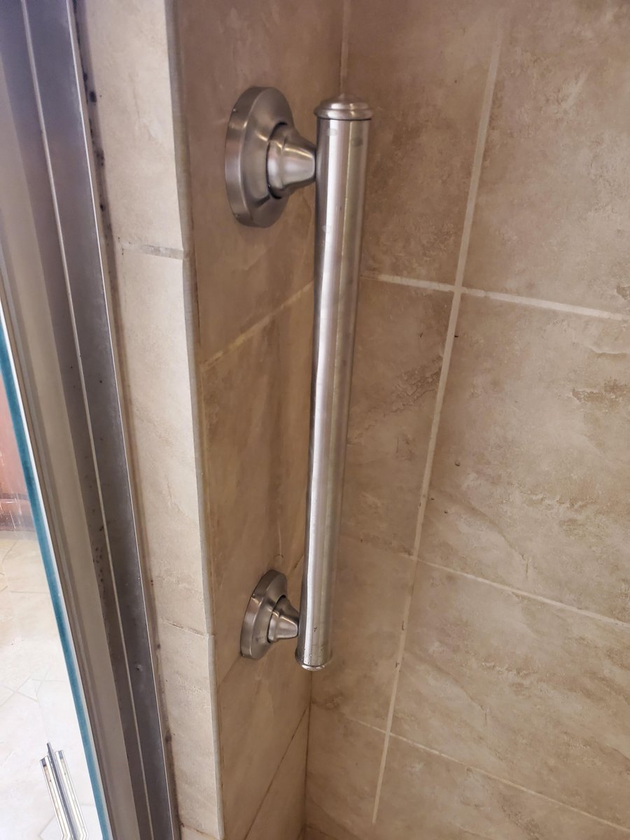 JSADLLC's tweet image. Hand rails installed in a shower. Sep 2020. #holycity #goosecreek #isleofpalms #charlestonsouthcarolina #smallbusiness #sullivansisland #johnsisland #mountpleasantsc #historiccharleston #supportlocal #charlestonstyle #plastermason #mason #tile