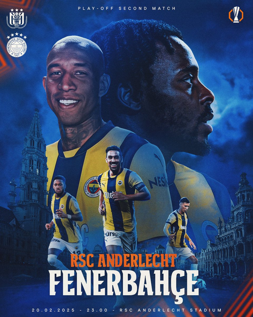 🏆 #UEL Play-Off Turu 

🆚 RSC Anderlecht  
🗓 20 Şubat Perşembe 
🕚 23.00 
📍 RSC Anderlecht Stadyumu 
📲 #UEL #ANDvFB