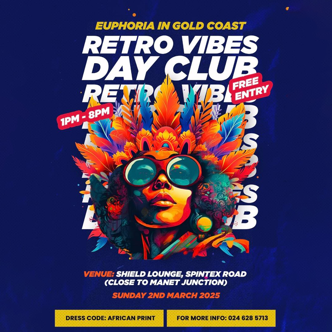 shieldlounge's tweet photo. The wildest Day party is back. Pull up in your African Prints to party with DJ Dela and his crew at Shield Lounge, Manet Junction Spintex Road.
Sunday 2nd March 2025 , 1pm - 8pm https://t.co/9SH7XCqxLJ