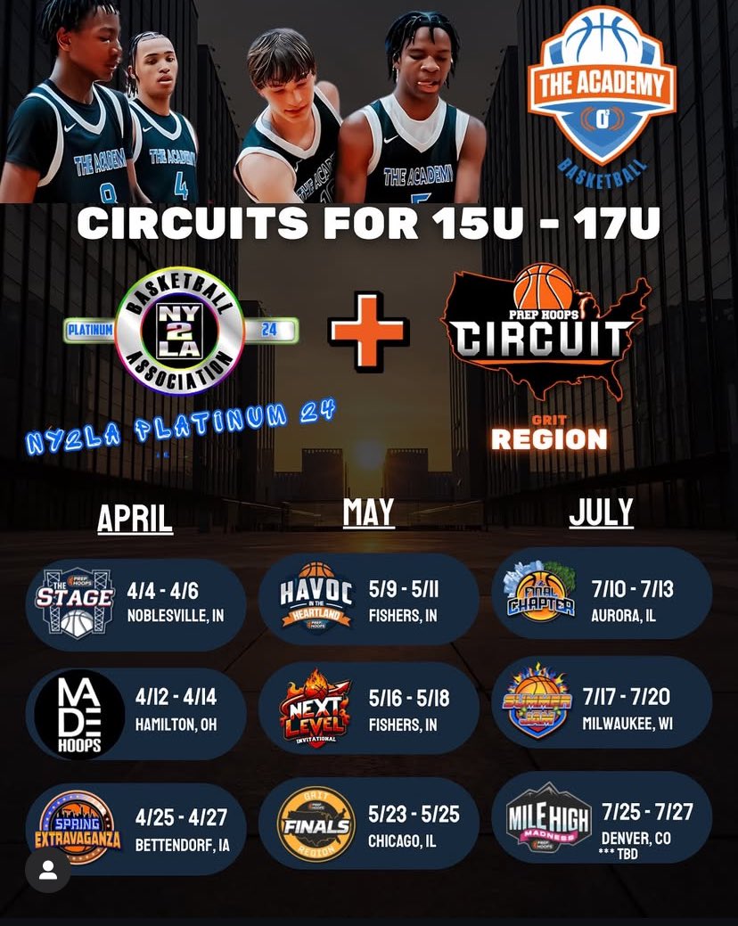 2025 AAU schedule - The Academy 2026