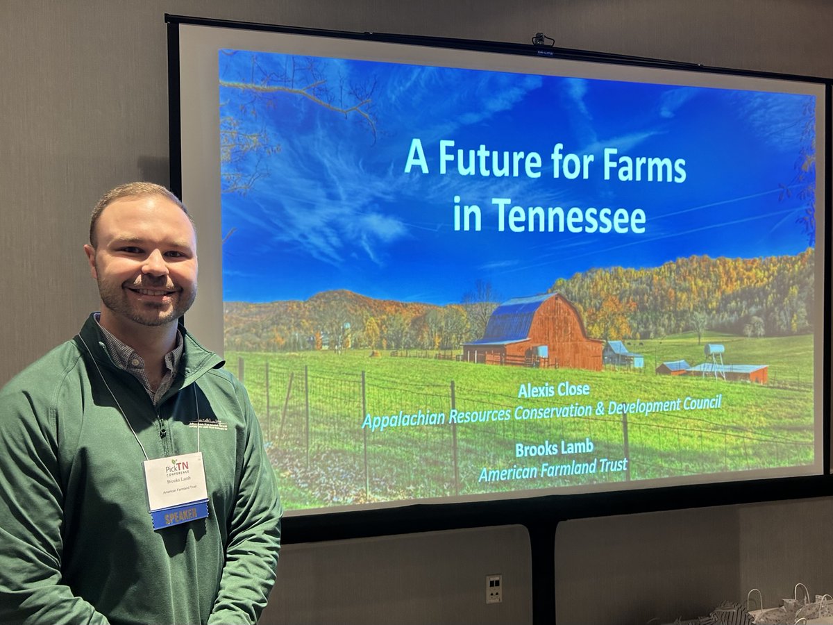 Last week, Brooks Lamb, our Land Protection and Access Specialist spoke at the Pick Tennessee Conference about #farm transition planning. Thanks to Farmer Veteran Coalition of #Tennessee for inviting us!