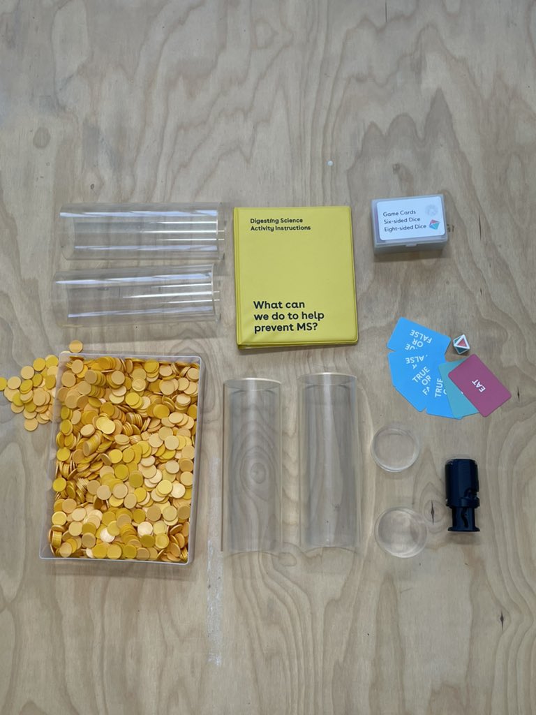 Swipe to unpack our activity kits 🫶

Can you spot all 4 of these items within our kits? 

1) A bladder 
2) Wobbly shoes 
3) Myelin
4) Vitamin D

#multiplesclerosis #unpacked #activity #science