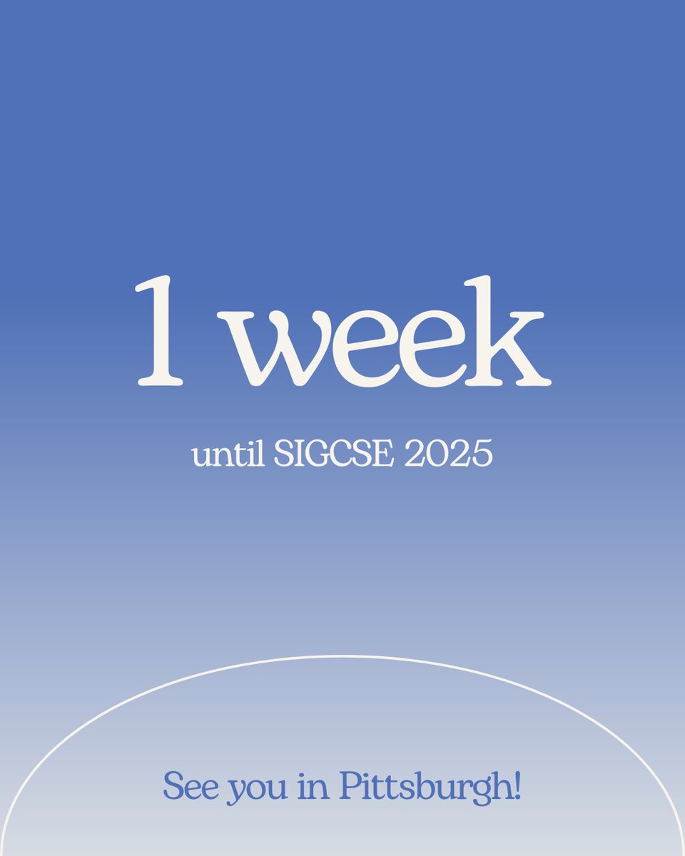 It's the best time of the year! 🙌

Looking forward to meeting everyone next week at SIGCSE! 👀