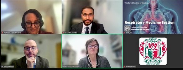 Sachin Ananth (@drsachinananth) on Twitter photo Pleasure to chair the <a href="/RoySocMed/">The Royal Society of Medicine</a> webinar on early diagnosis and management of COPD <a href="/RSMResp/">RSM Respiratory Section</a>
We discussed early life origins of COPD (<a href="/JPAllinson/">James P Allinson</a>), case finding in LMICs (<a href="/racheljordanUoB/">Rachel Jordan MPH PhD</a>) and endotyping (<a href="/MonaBafadhel/">Mona Bafadhel</a>) Pleasure to chair the <a href="/RoySocMed/">The Royal Society of Medicine</a> webinar on early diagnosis and management of COPD <a href="/RSMResp/">RSM Respiratory Section</a>
We discussed early life origins of COPD (<a href="/JPAllinson/">James P Allinson</a>), case finding in LMICs (<a href="/racheljordanUoB/">Rachel Jordan MPH PhD</a>) and endotyping (<a href="/MonaBafadhel/">Mona Bafadhel</a>)