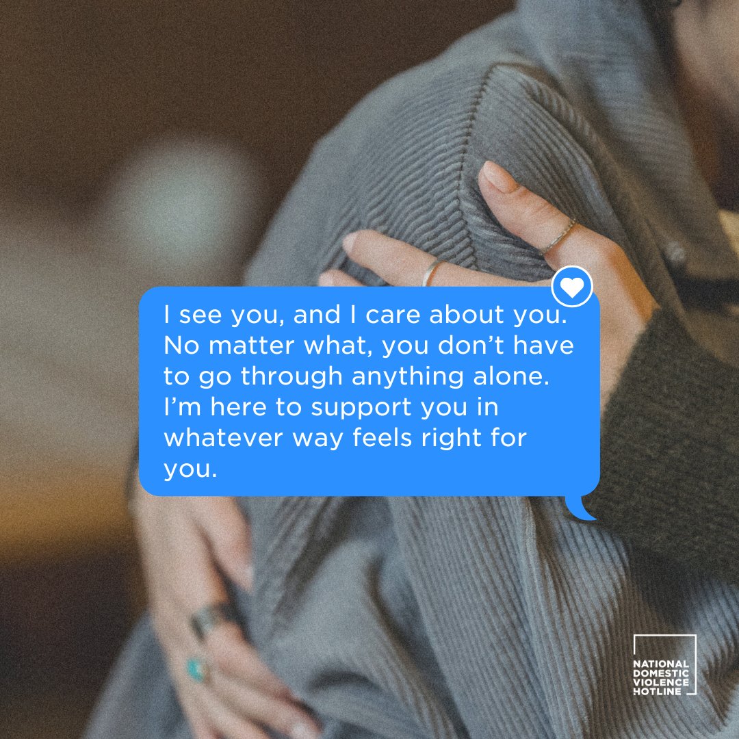ndvh's tweet photo. Supporting a friend who has an abusive partner can be challenging. It's okay not to have all the answers. Your support can make a world of difference. Here are a few texts you can send to let your friend know that you are there for them should they need you. https://t.co/khBC6S0weD