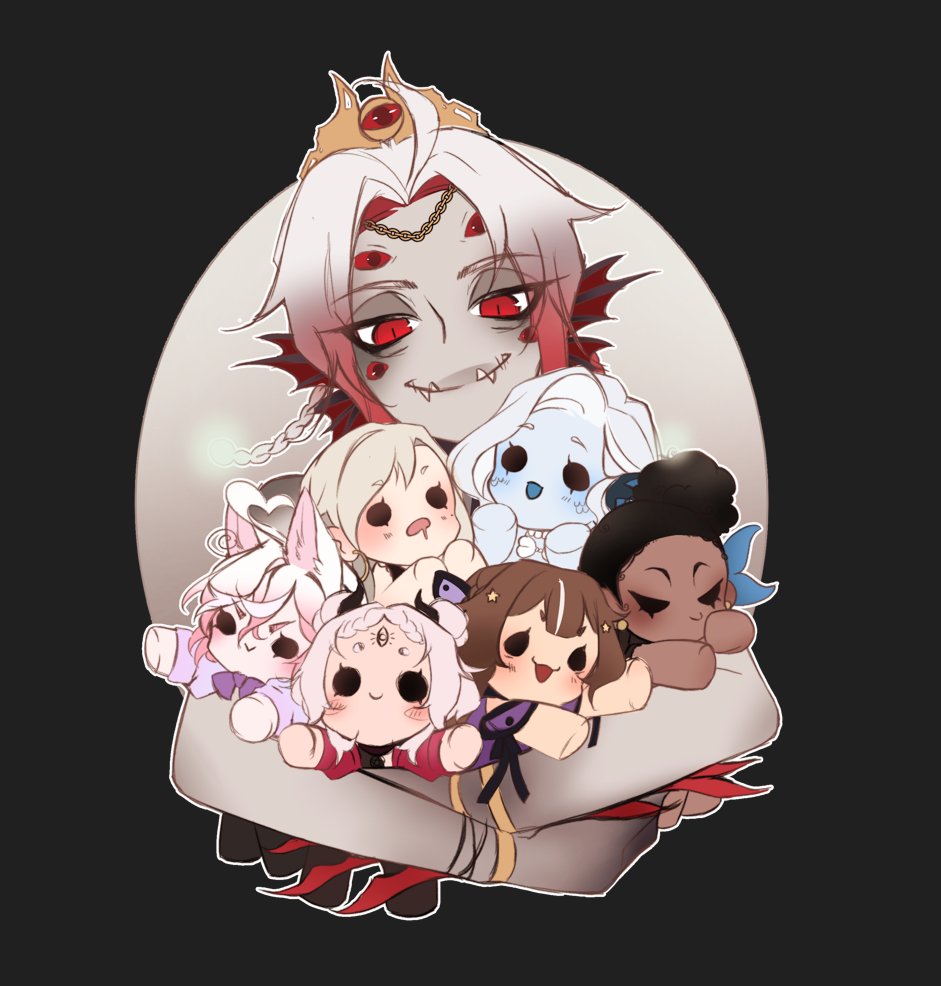 Kleines Bildchen heute geskribblet auf einer Base 
>>In den Kommis<<
Einmal der gute Vexior 
der uns kleine PathfinderPlayer hält, bevor er uns in den Tod wirft🧡🤍🧡

Leute:
Vexi, Vany, Dusty, Ich, Kyo, Lia, Manana
#MuniArtworks