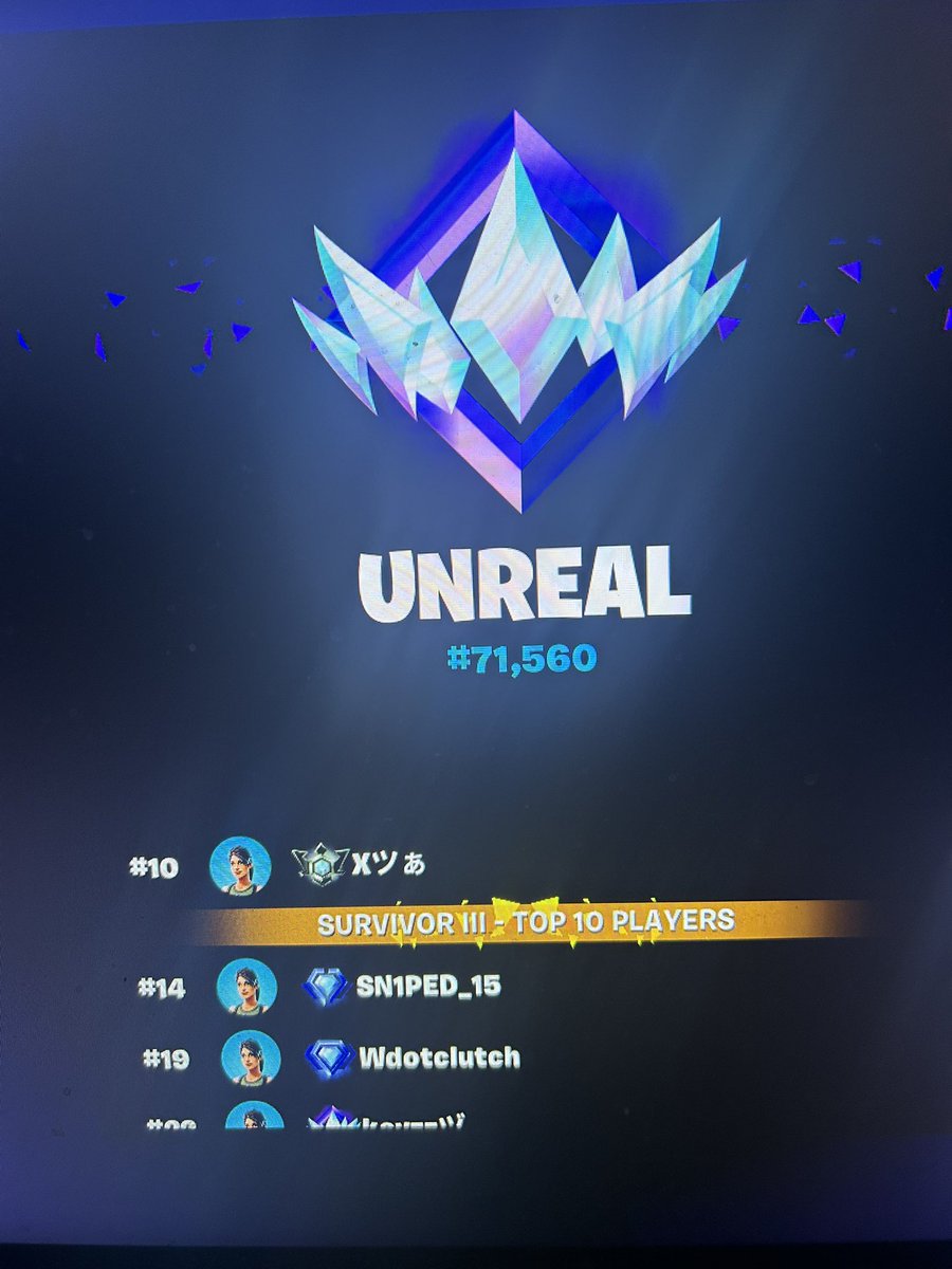 First unreal ever lmao I didn’t play much ranked but we finally here 🤣