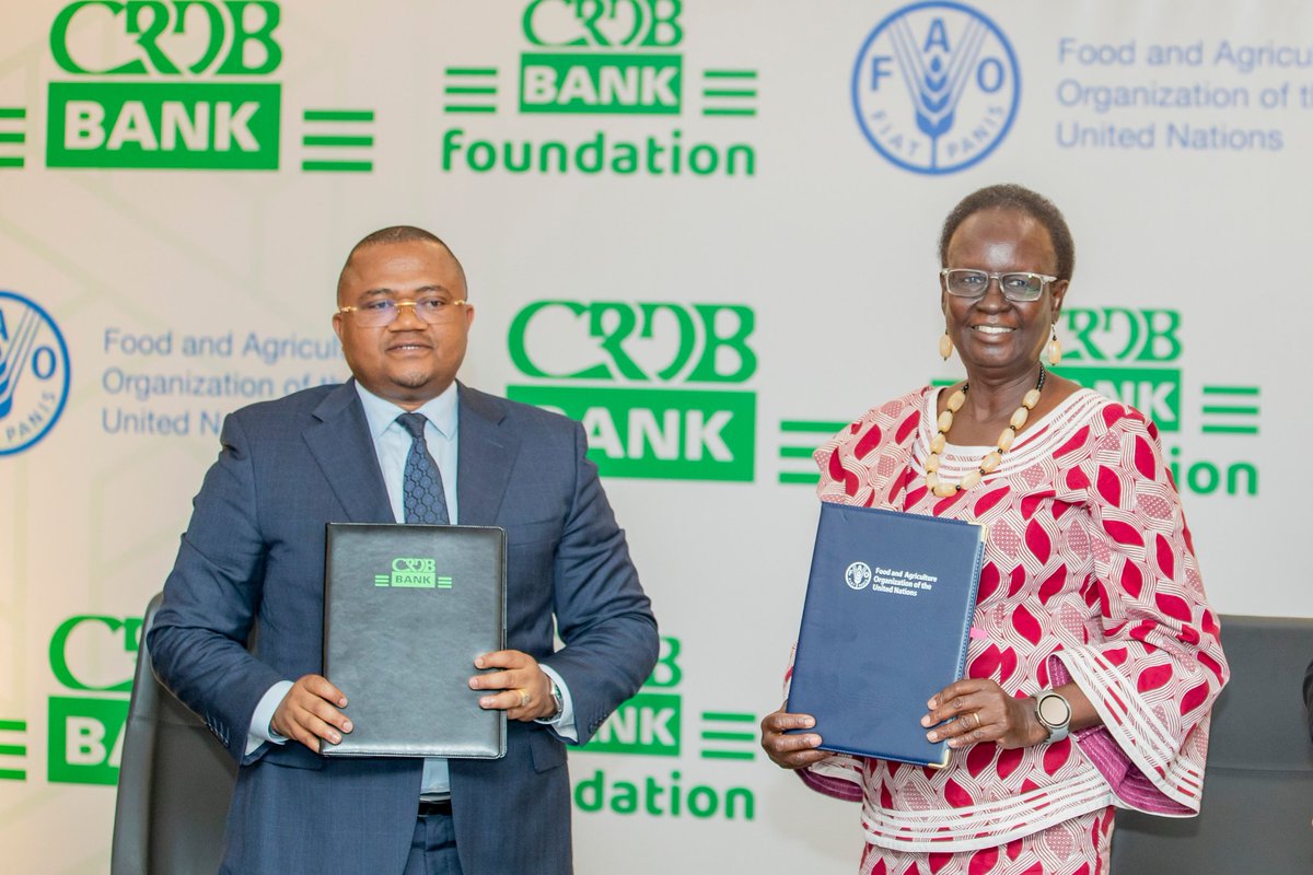 .<a href="/FAO/">Food and Agriculture Organization</a> 🇹🇿 and <a href="/CRDBBankPlc/">CRDB Bank PLC</a> have declared their intention to work together to transform agrifood systems in Tanzania. 

The partnership aims to boost climate-resilient farming techniques, enhance innovative financial services and advance digital agriculture for smallholder farmers.