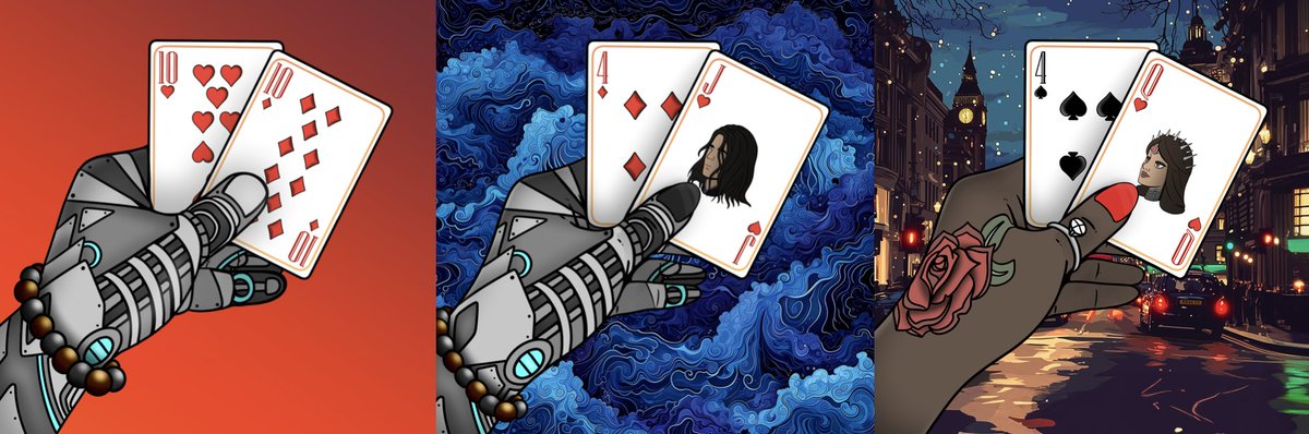 xCards_'s tweet photo. ❤️‍🔥 READY FOR A GAME CHANGER: xCARDS NEW DEAL ❤️‍🔥

We're excited to announce a strategic milestone for xCards: the revamp of our original NFT collection!

@PulsarMvX send 1 EGLD to 500 reactions

More than a redesign, it's a new step for holders and players alike.

🎨 Why a revamp?

The launch of our Poker Leaders has enabled us to establish a unique Lore and graphic identity, and it was time for Diamond Hands NFT to join them.

The new collection will also be more legible, more polished and more degen.

🧑‍🎨 Hand-drawn NFTs

Each attribute was hand-drawn by our artist and went back and forth to achieve an amazing result.

You'll be proud to show off your favorite starting hands on social networks and be able to trade them on marketplaces to build your perfect hand!

NEW DEAL. isn't just a revamp of NFT art, it's also a whole new incentive model for holders and players alike.

Notifications ON to find out more soon...
