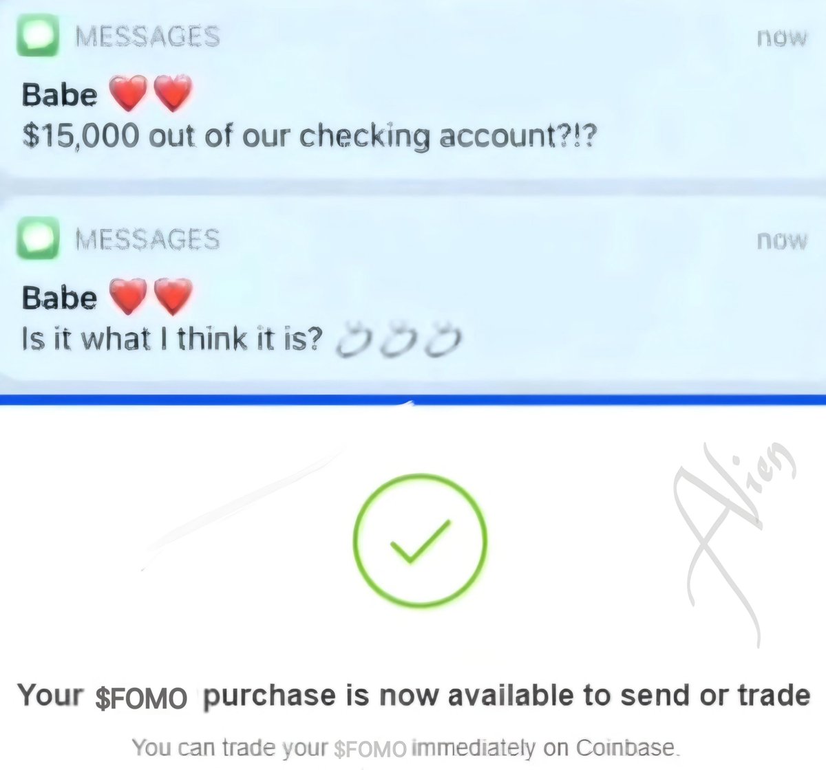 <a href="/kunoo/">kuno</a> 💍 She thought it was a ring… but I secured the real bag instead. 🚀💰

Stacking $FOMO like a pro, because diamond hands > diamond rings. 💎🔥

🔗 Join the movement: t.me/OfficialMemeCo
💸 CA: FNA9kZSz2muqp8ZcKt31YNb2gTzzj9mnpNPeGiJKpump

#FOMO #CryptoMeme #alien2804