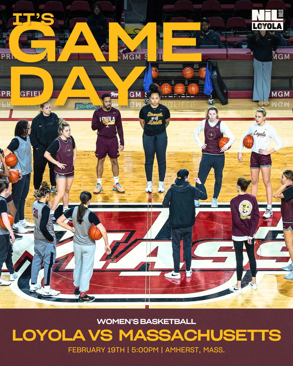 𝗚𝗔𝗠𝗘𝗗𝗔𝗬 💪

Women’s basketball is on the road and face Massachusetts! Support the girls by watching tip off at 5 PM on ESPN+.

#GoRamblers #RoadDawgs